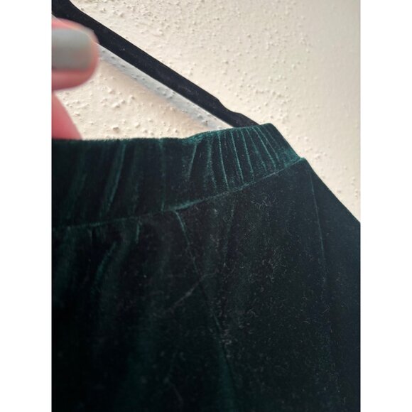 Gianni Bini Off-Shoulder Velvet Dress M Emerald Green Short Sleeve Holiday Chris - Picture 9 of 11